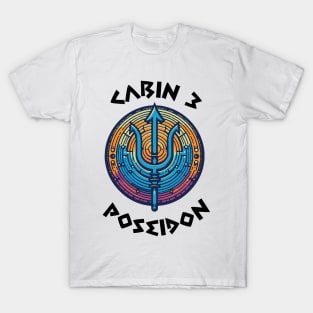 Cabin 3 Poseidon - CAMP half-blood T-Shirt